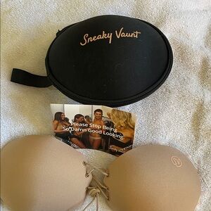 Tan Strapless Push-Up Bra Size D